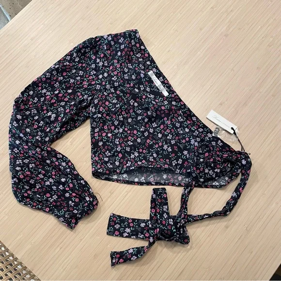 Lovers and friends floral one long sleeve crop top small - Picture 1 of 4